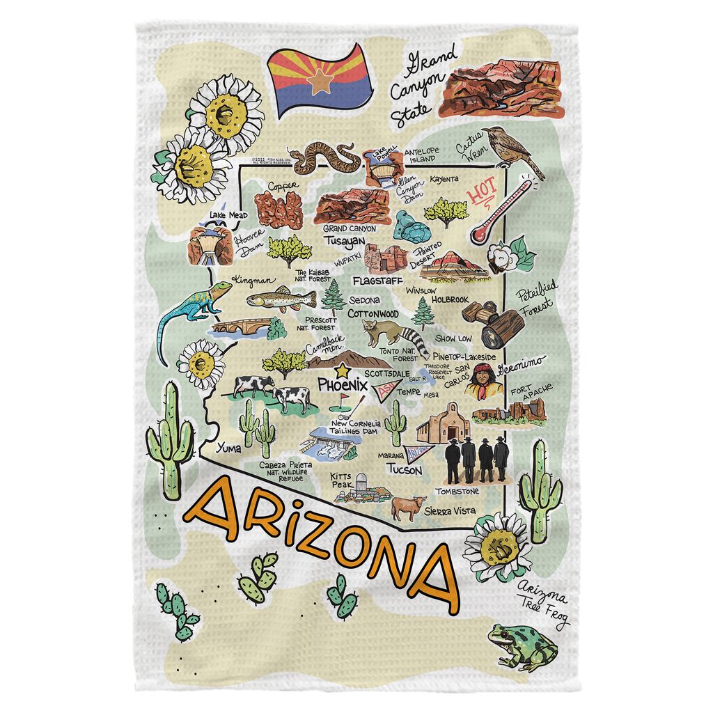 Arizona Single Map Kitchen Towel