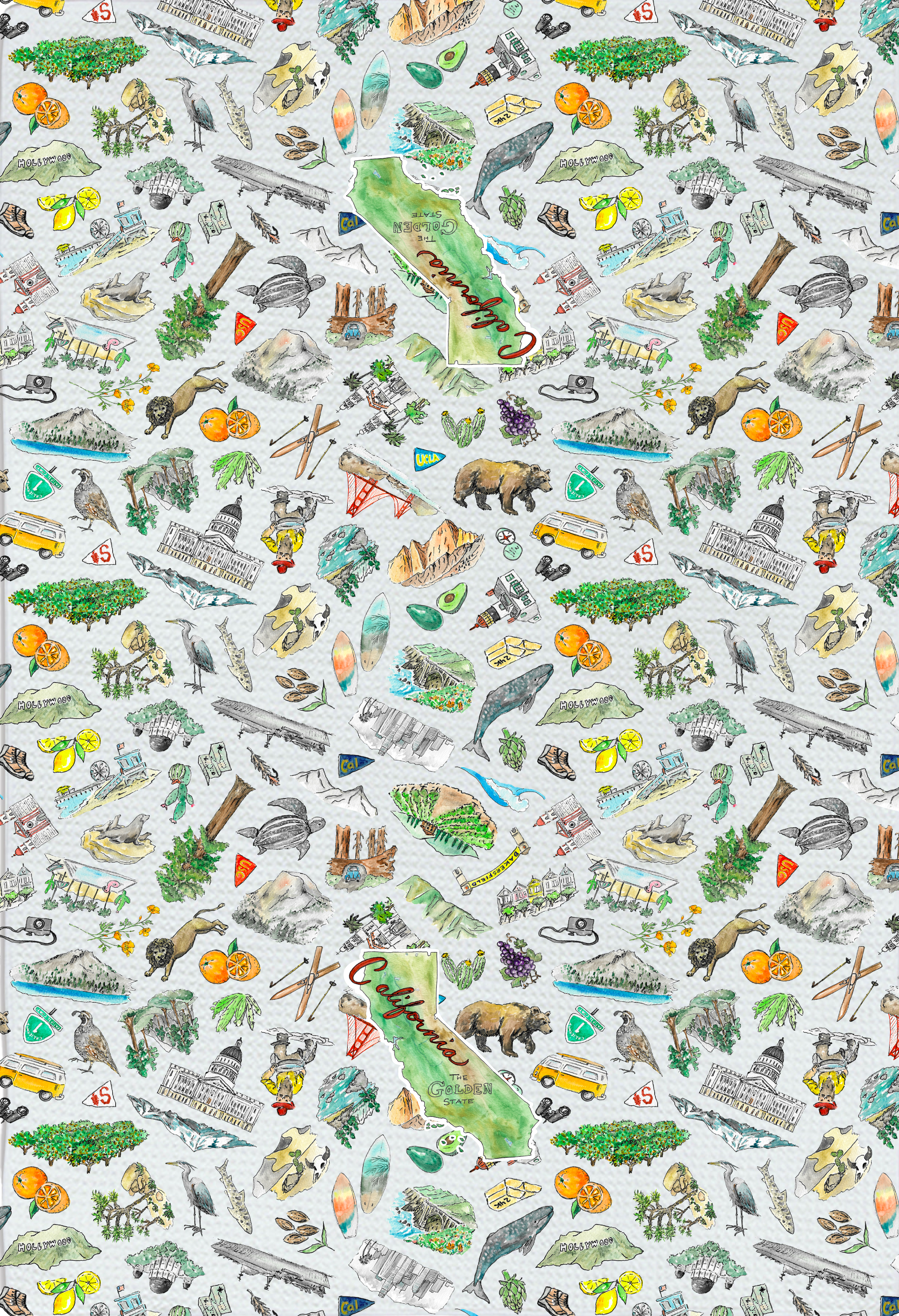 Pippa California tea towel
