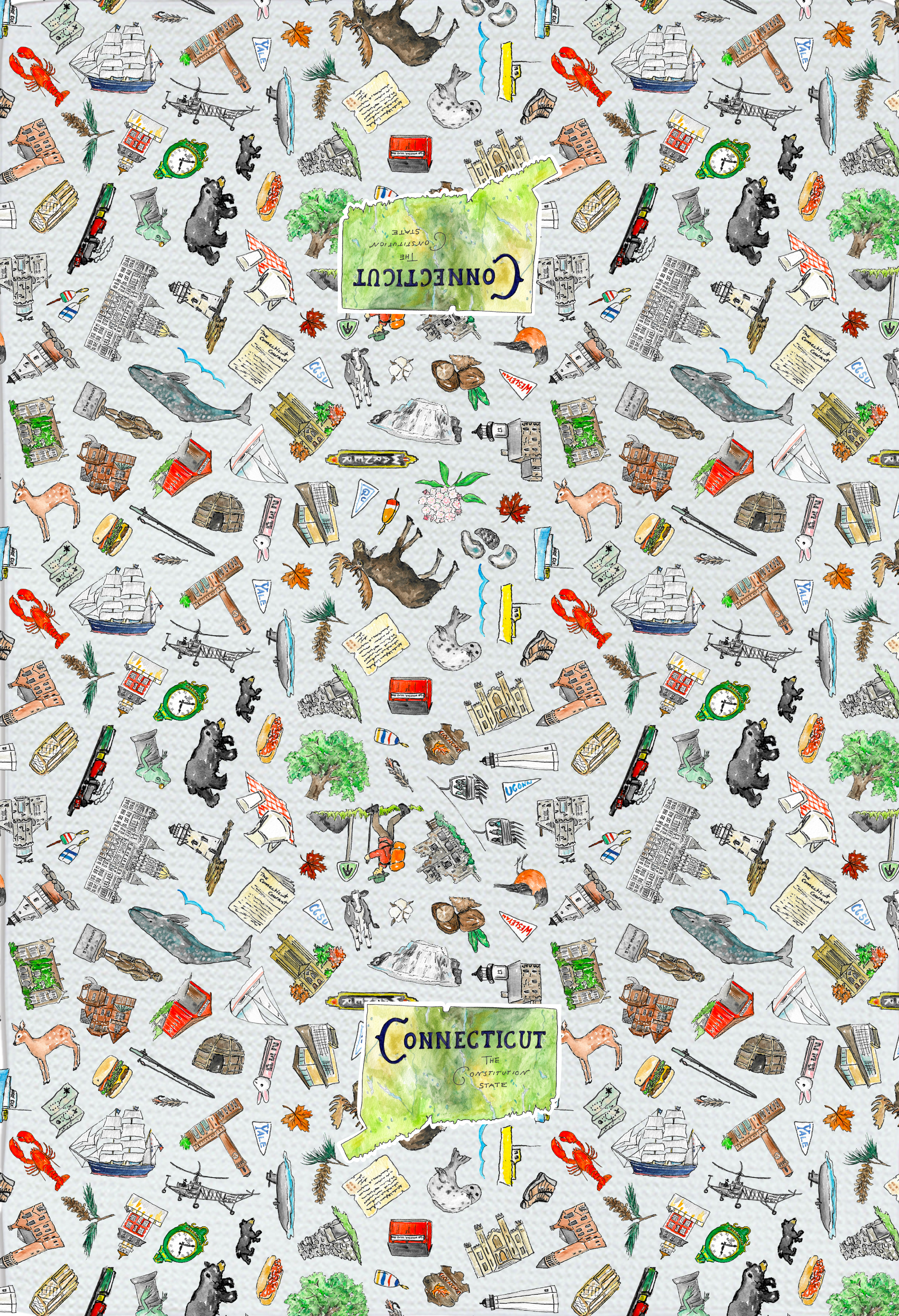 Pippa Connecticut tea towel