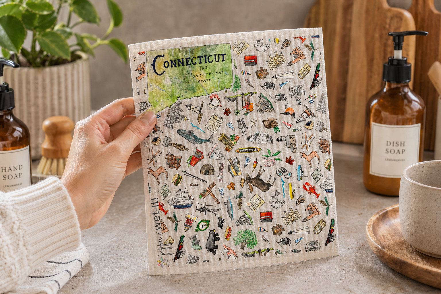 Pippa Connecticut Wet-it Swedish Dishcloth