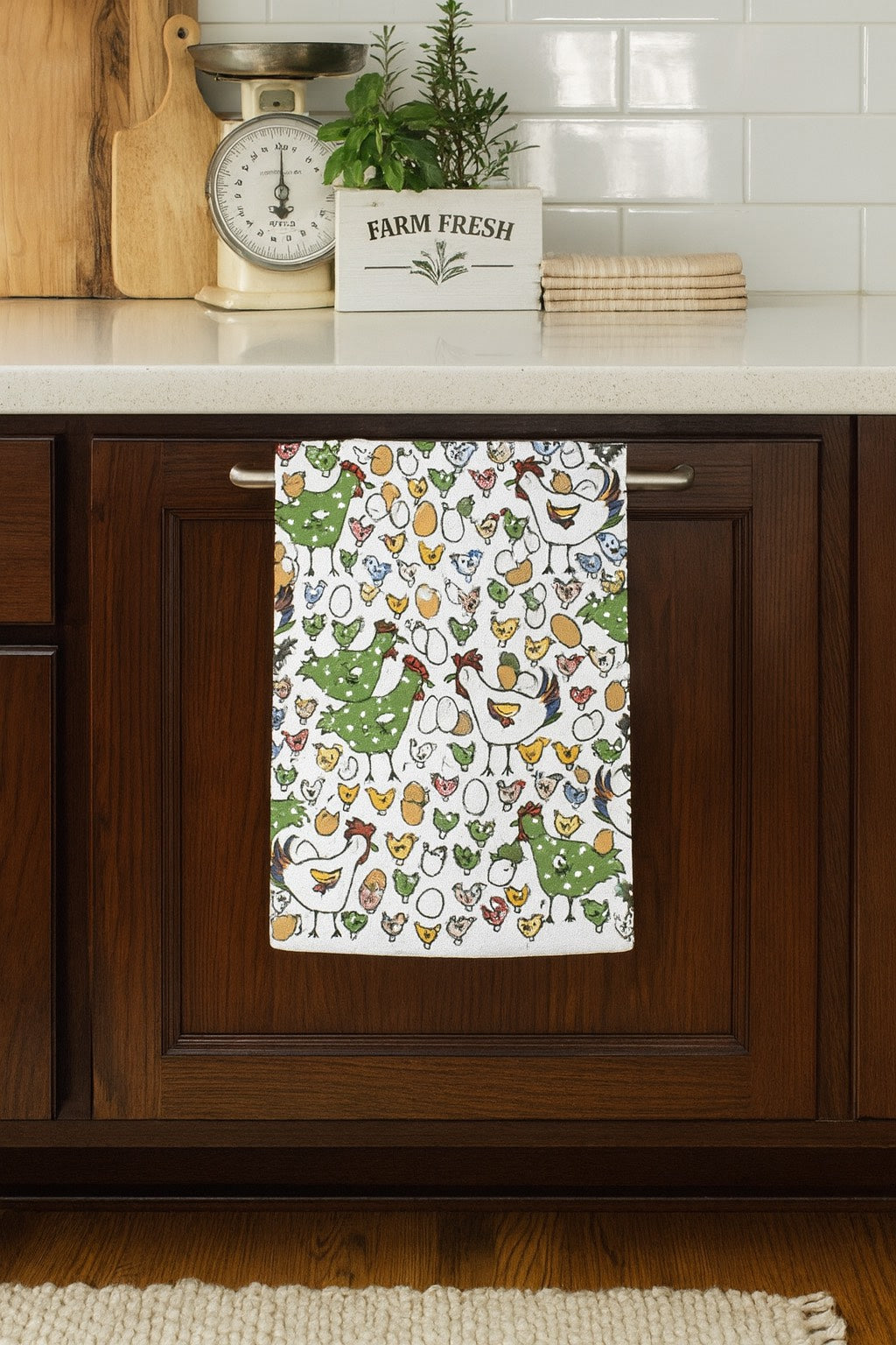Chicken Coop Tea Towel