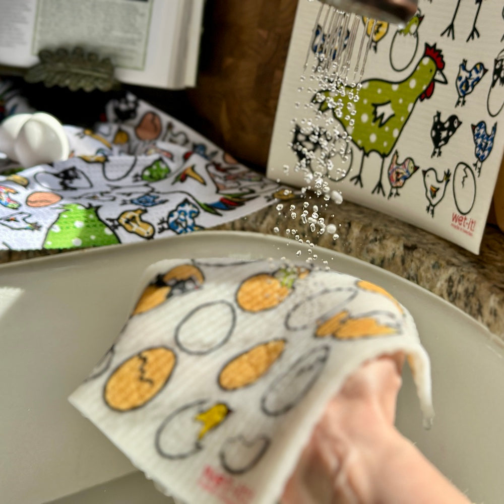 Chicken Coop Tea Towel/Wet-it Bundle (4-Pack)