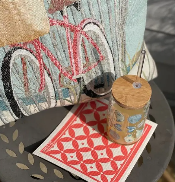Swedish Spongecloth with Classic Coral Design