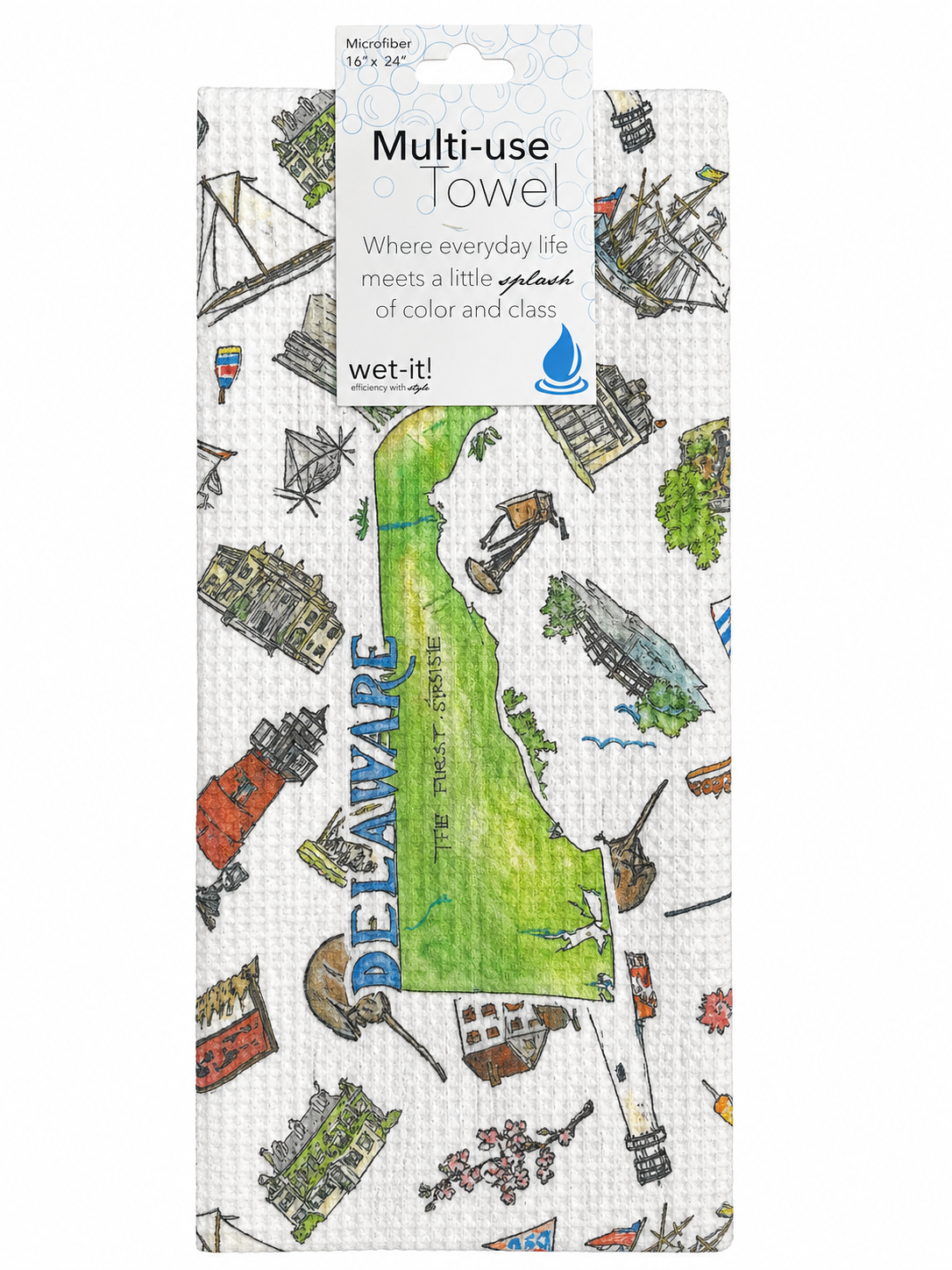Pippa Delaware tea towel