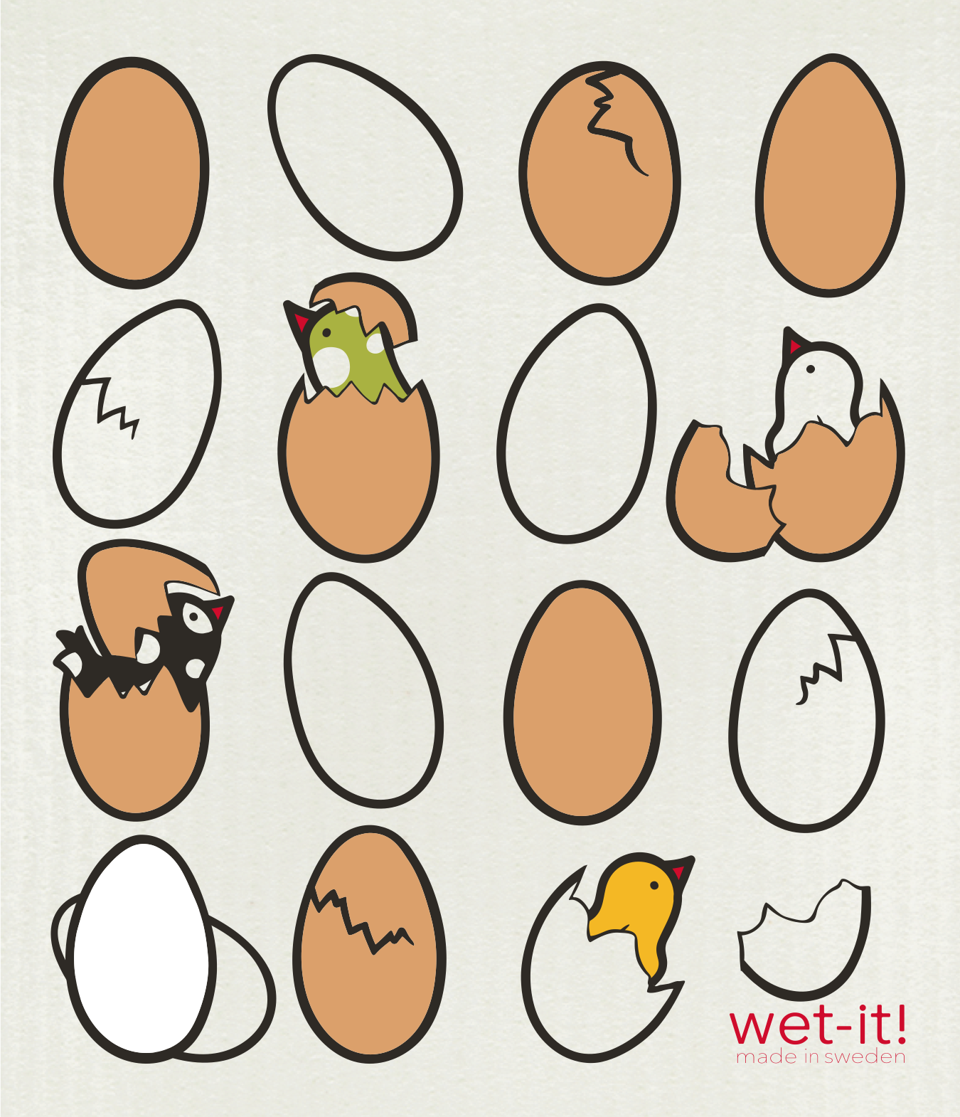 Swedish Cloth with Eggs and Hatchlings design