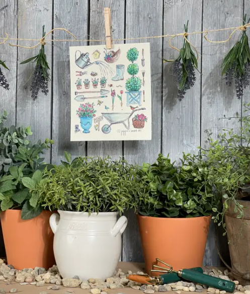 pippa english cottage garden design on sponge cloth