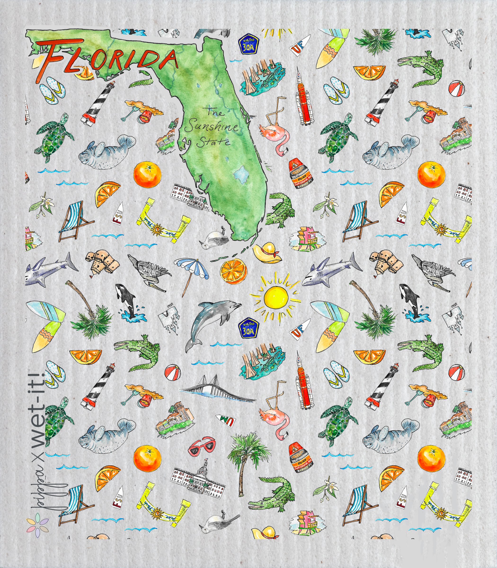 Pippa Florida Wet-it Swedish Dishcloth