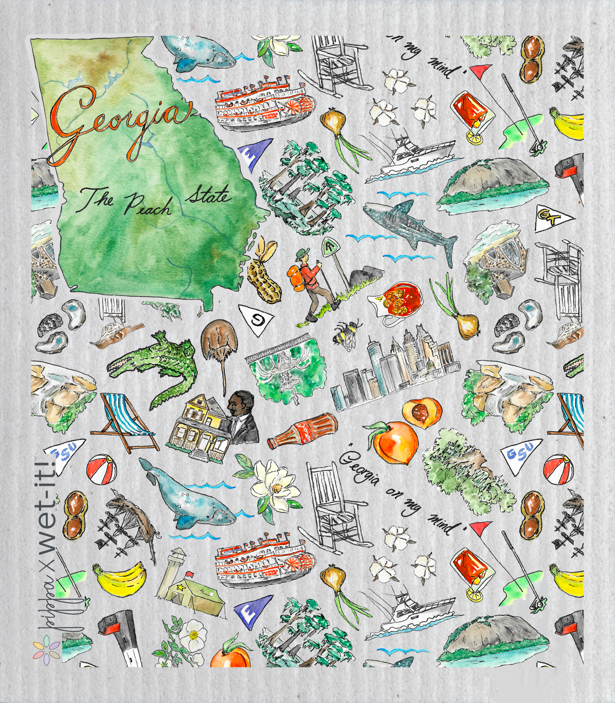 Pippa Georgia Wet-it Swedish Dishcloth