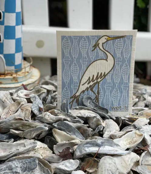 Wet-it Swedish Cloth with Hungry Heron Design