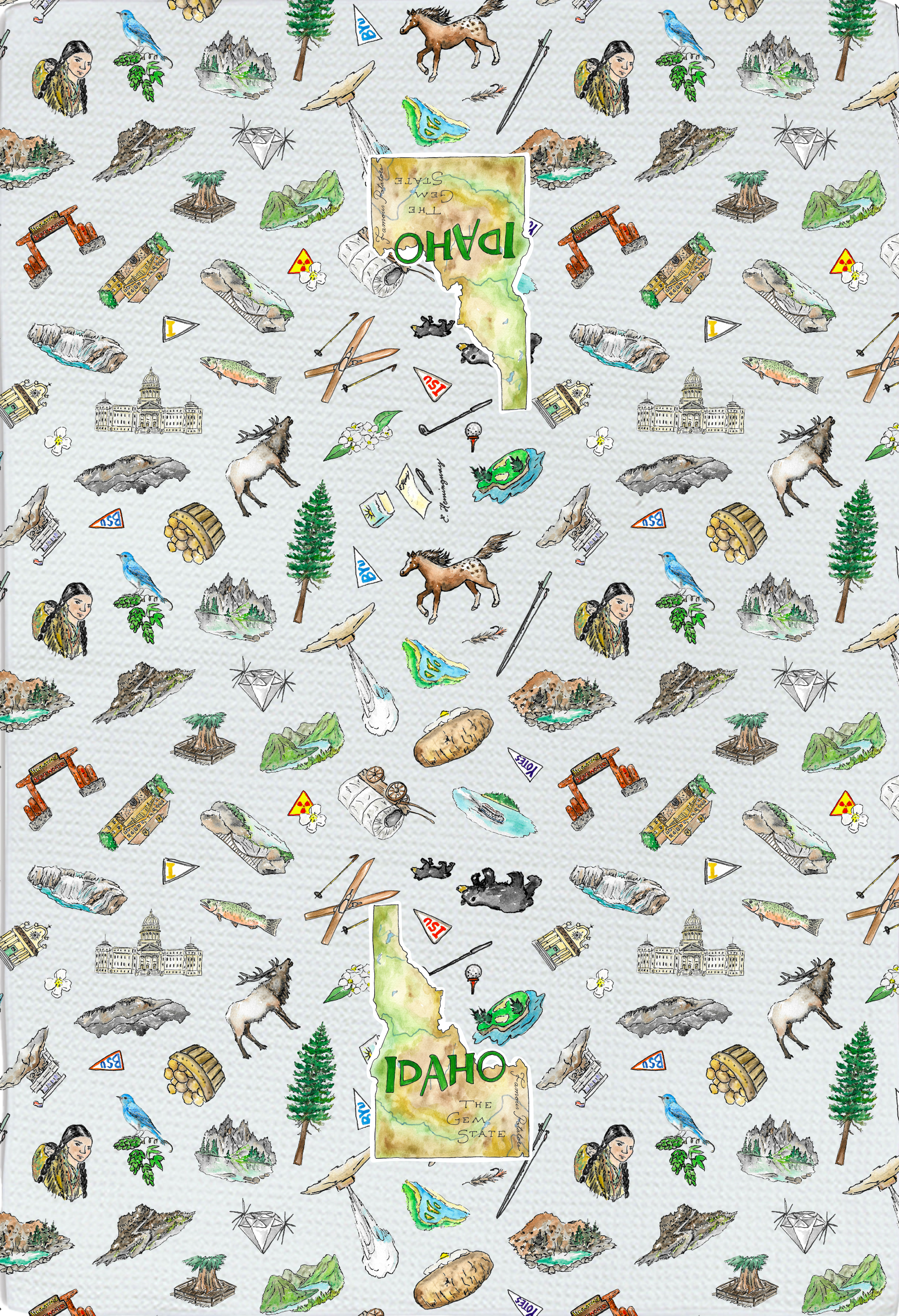 Pippa Idaho tea towel