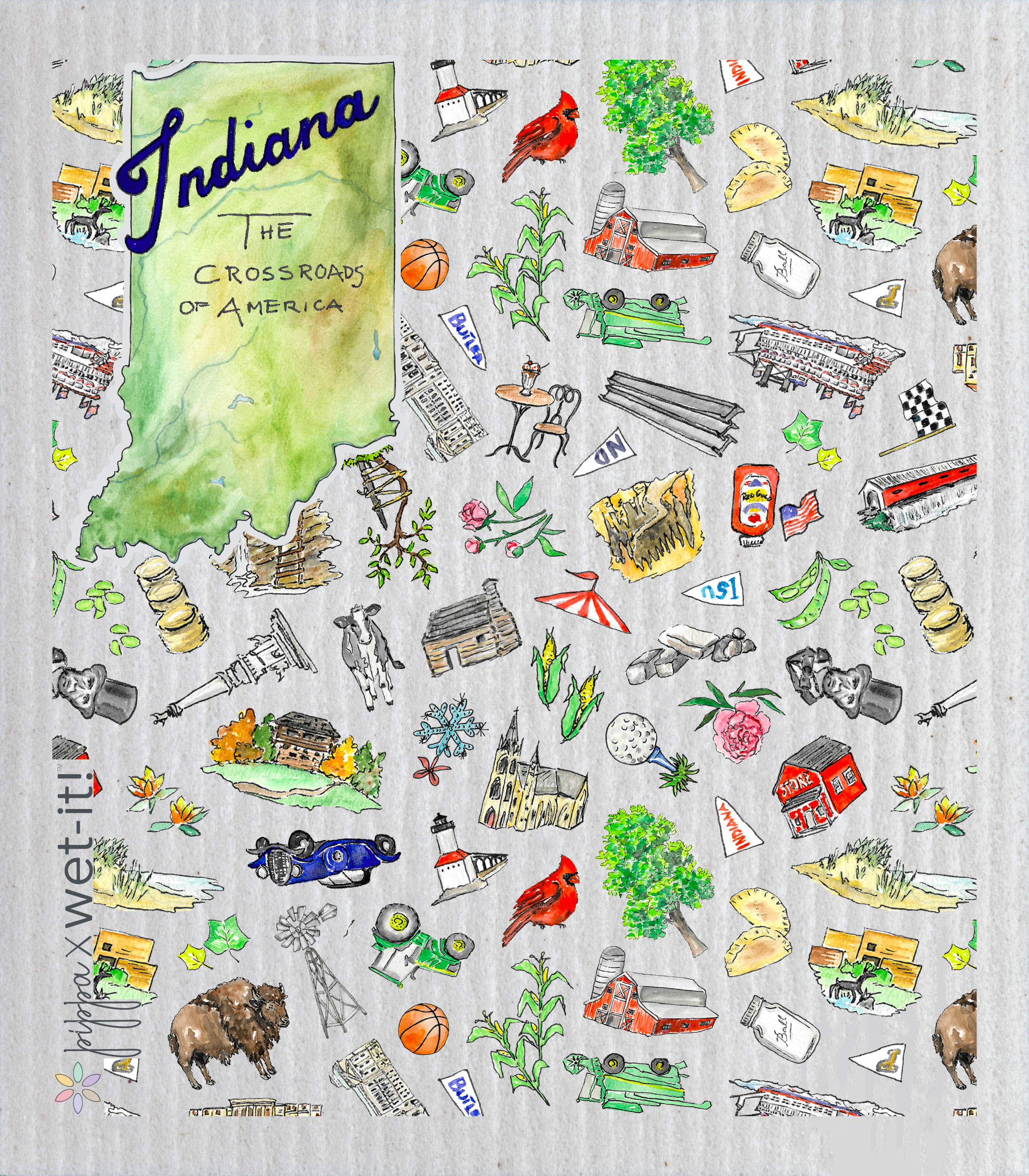 Pippa Indiana Wet-it Swedish Dishcloth