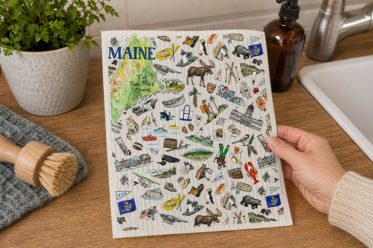 Pippa Maine Wet-it Swedish Dishcloth