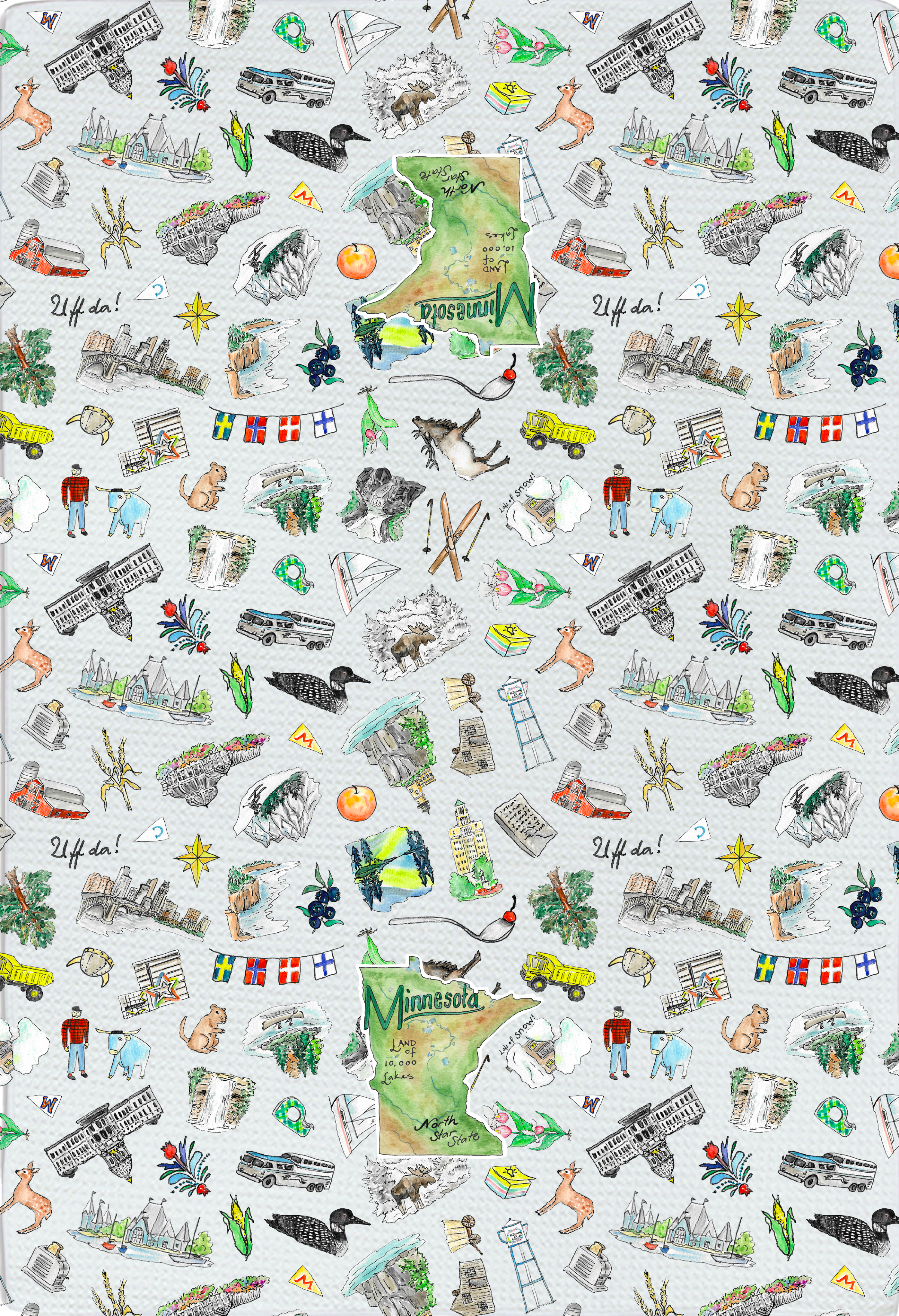 Pippa Minnesota tea towel