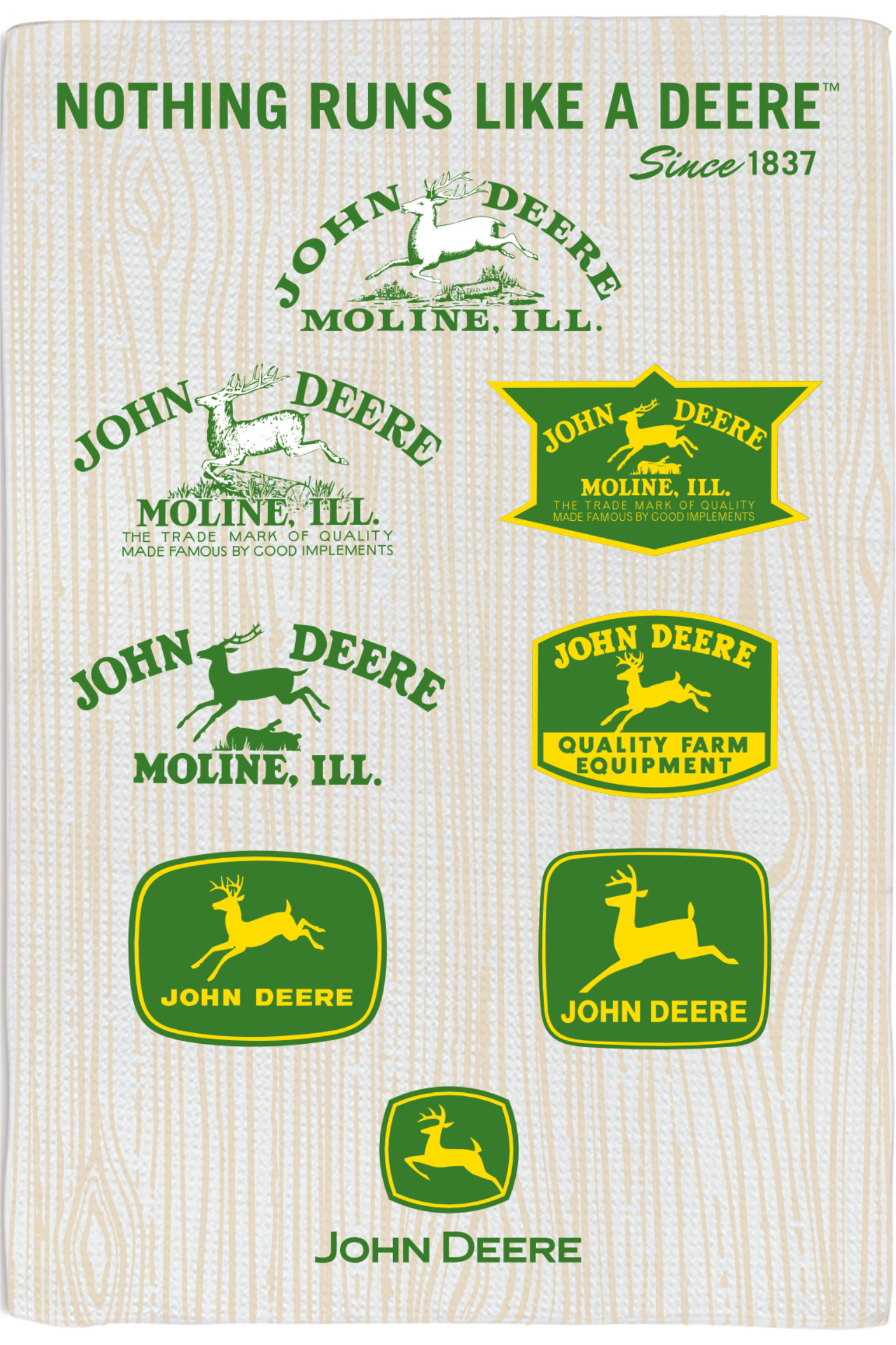 John Deere Nostalgic Logo towel
