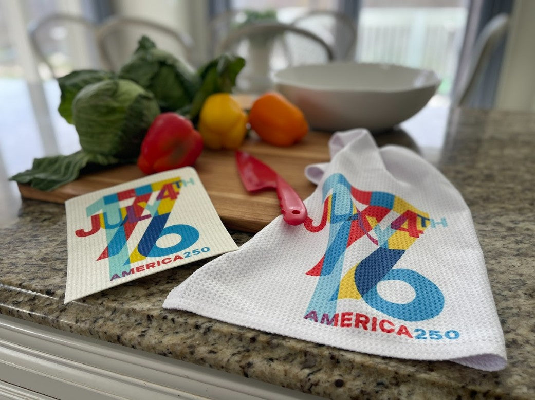 A250 Multi Vertical 1776 Swedish Dishcloth