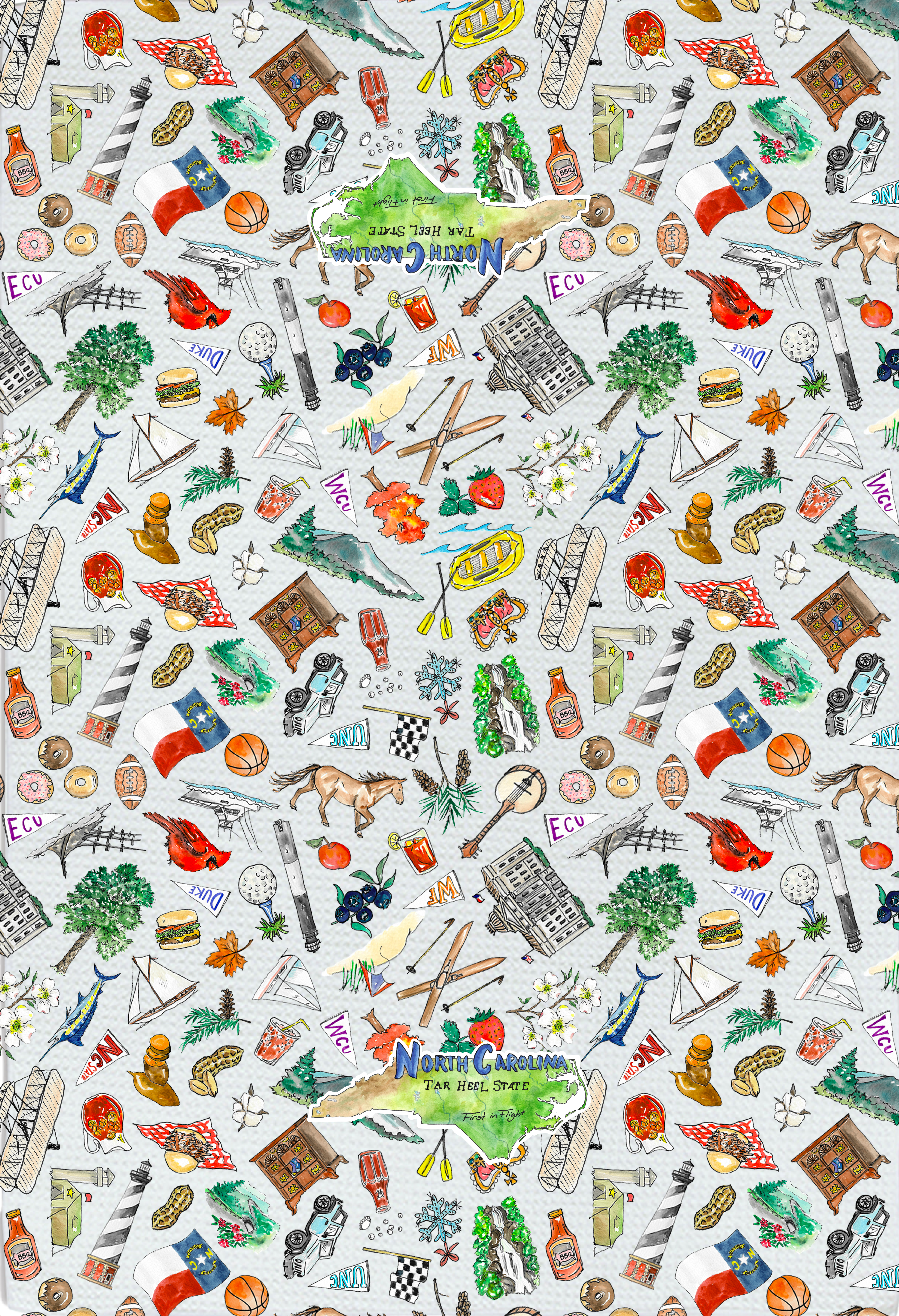 Pippa North Carolina tea towel