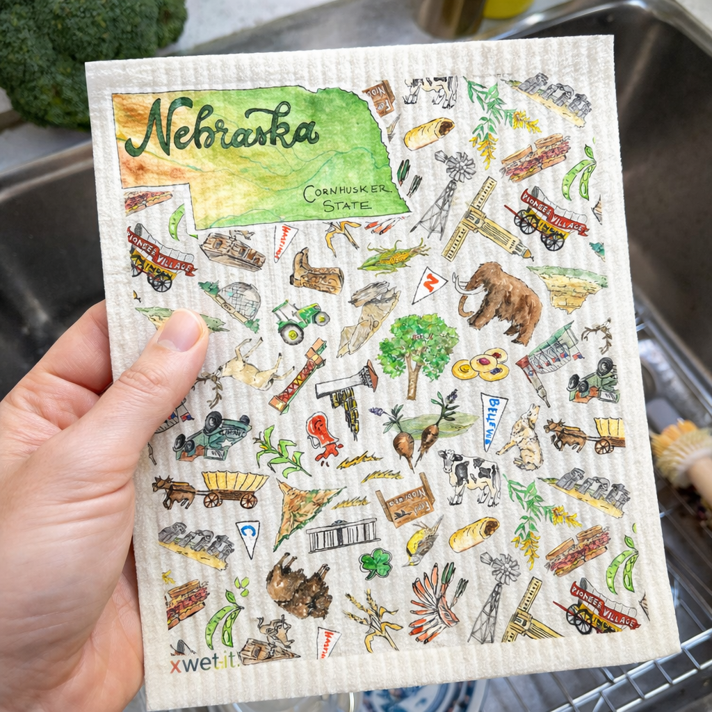 Pippa Nebraska Wet-it Swedish Dishcloth