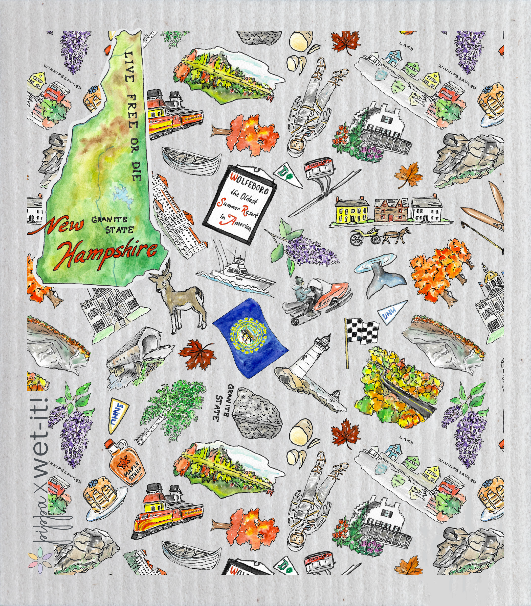 Pippa New Hampshire Wet-it Swedish Dishcloth