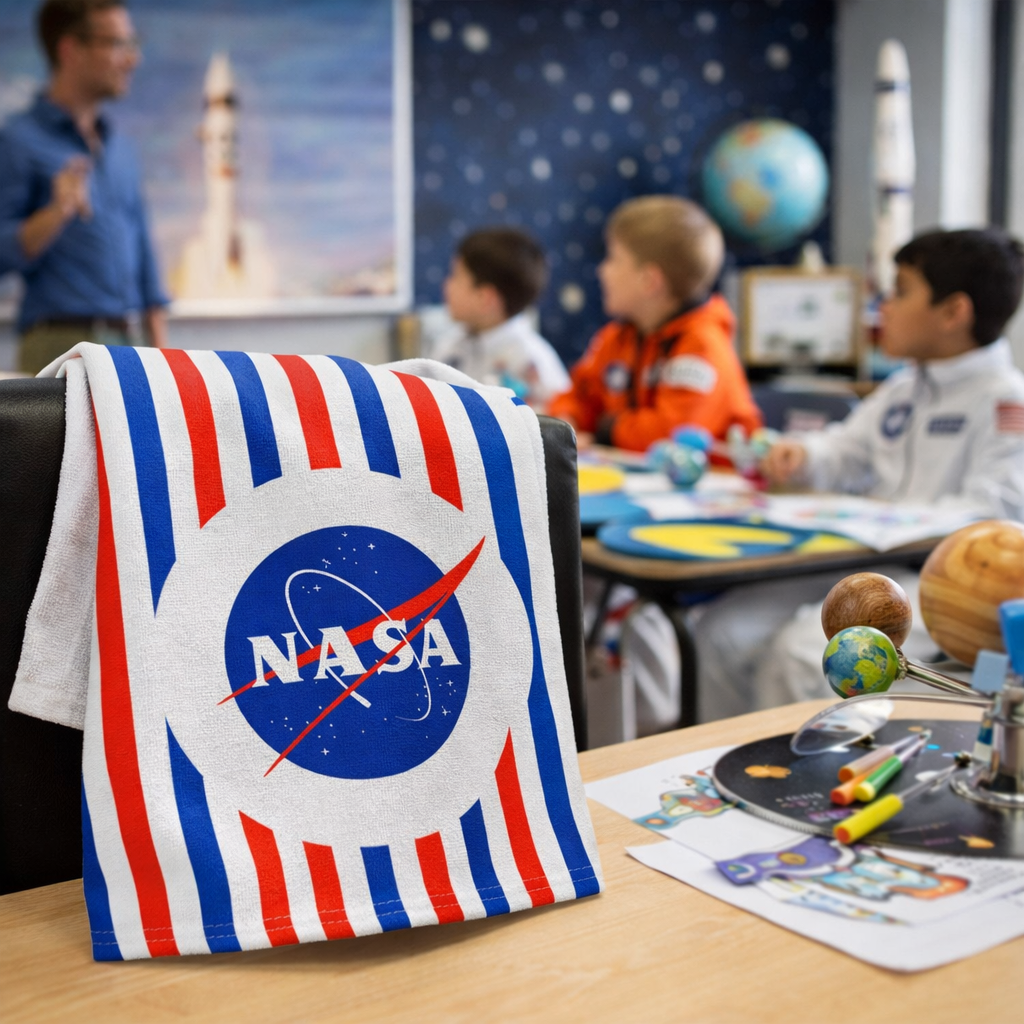 NASA Logo Striped Towel