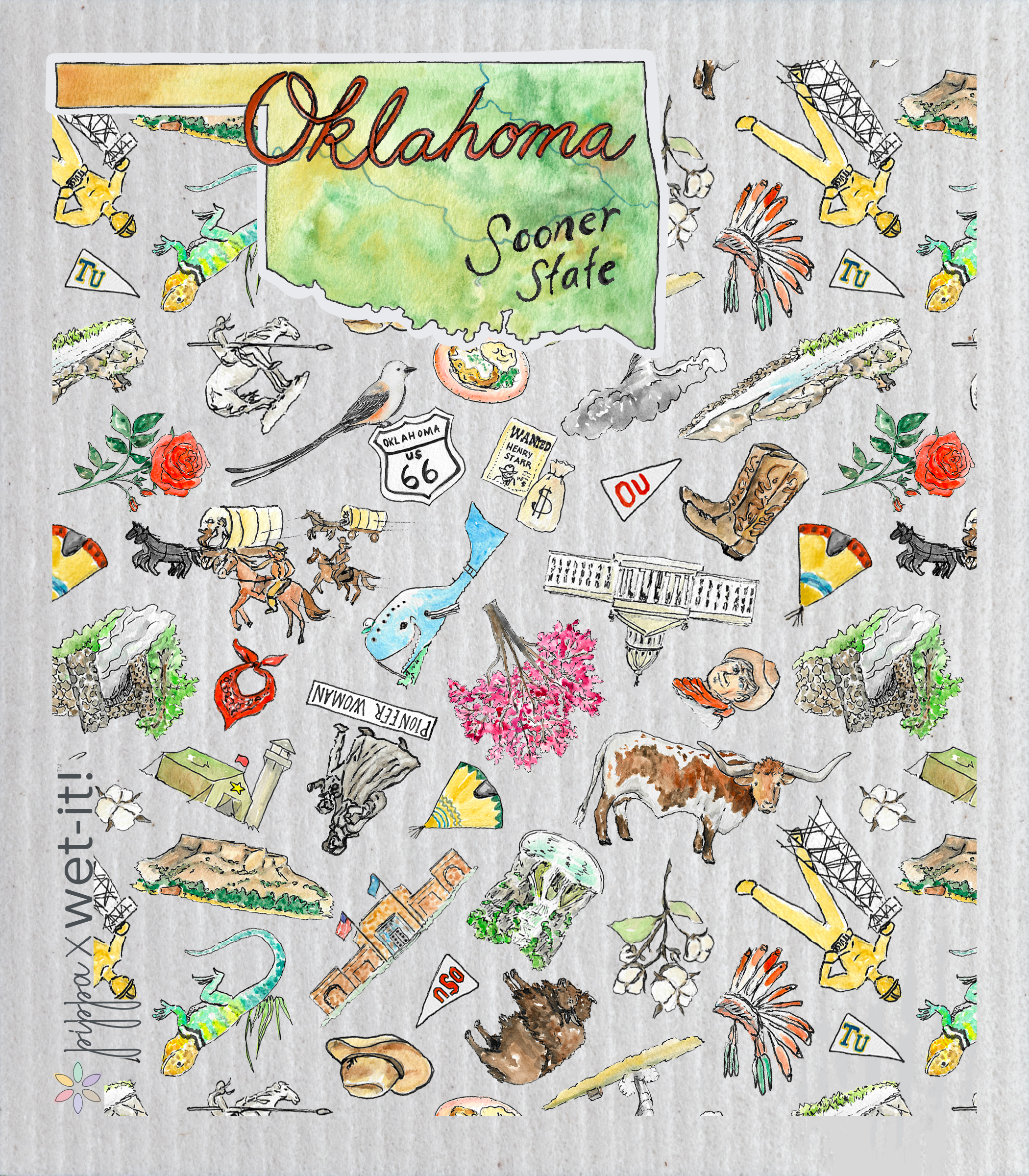 Pippa Oklahoma Wet-it Swedish Dsihcloth