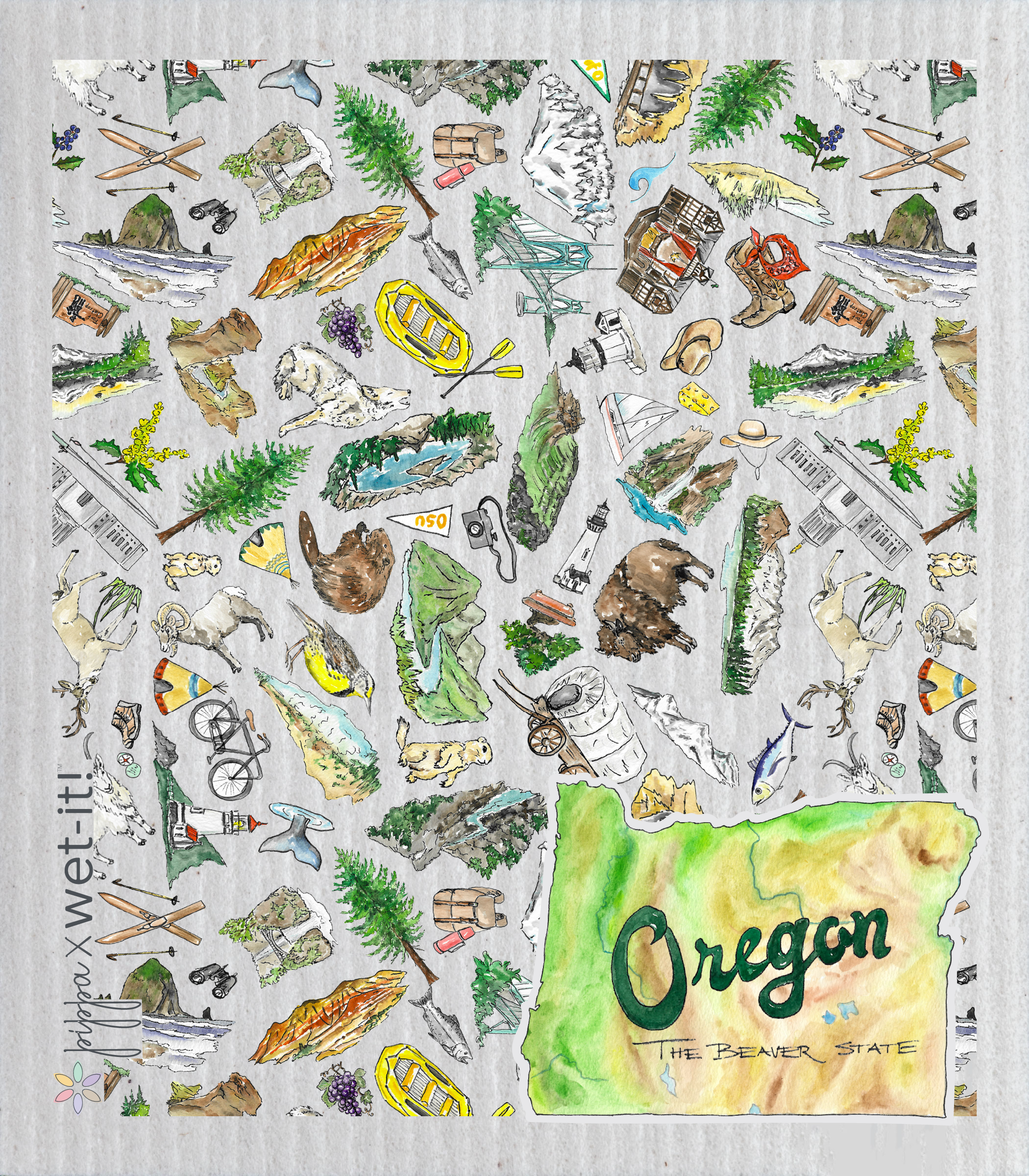 Pippa Oregon Wet-it Swedish Dishcloth