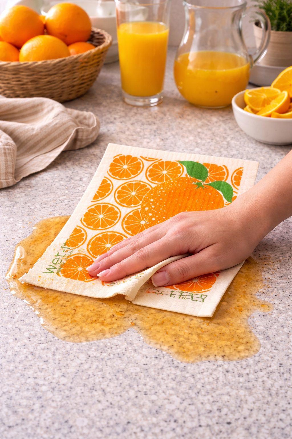 Oranges Swedish Dishcloth