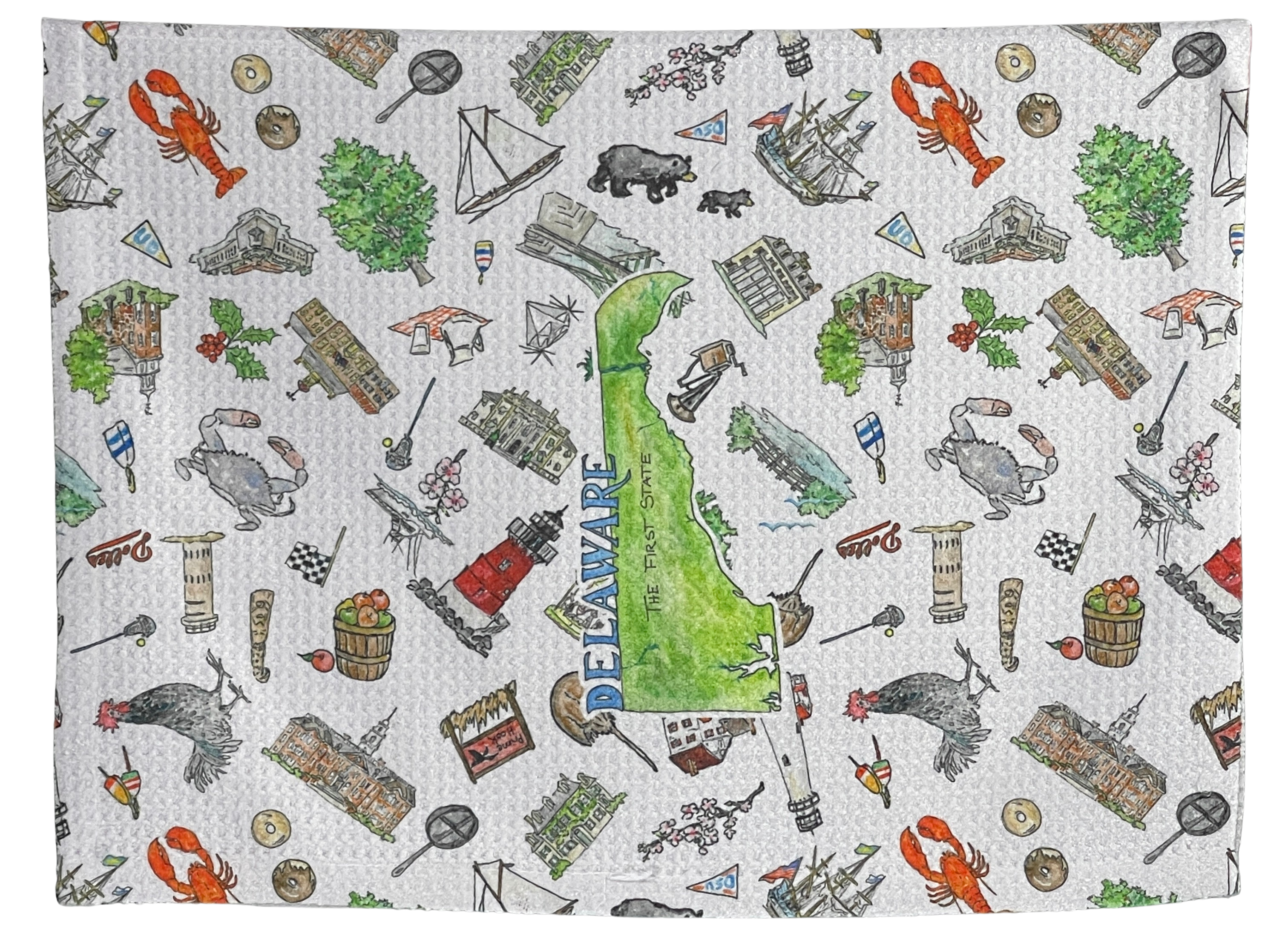 Pippa Delaware tea towel