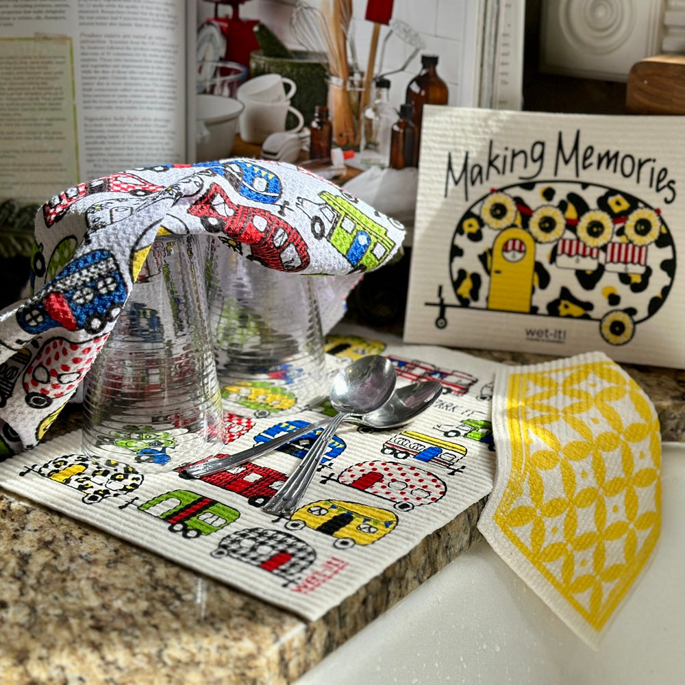 RV Camper Tea Towel/Wet-it Bundle (4-Pack)