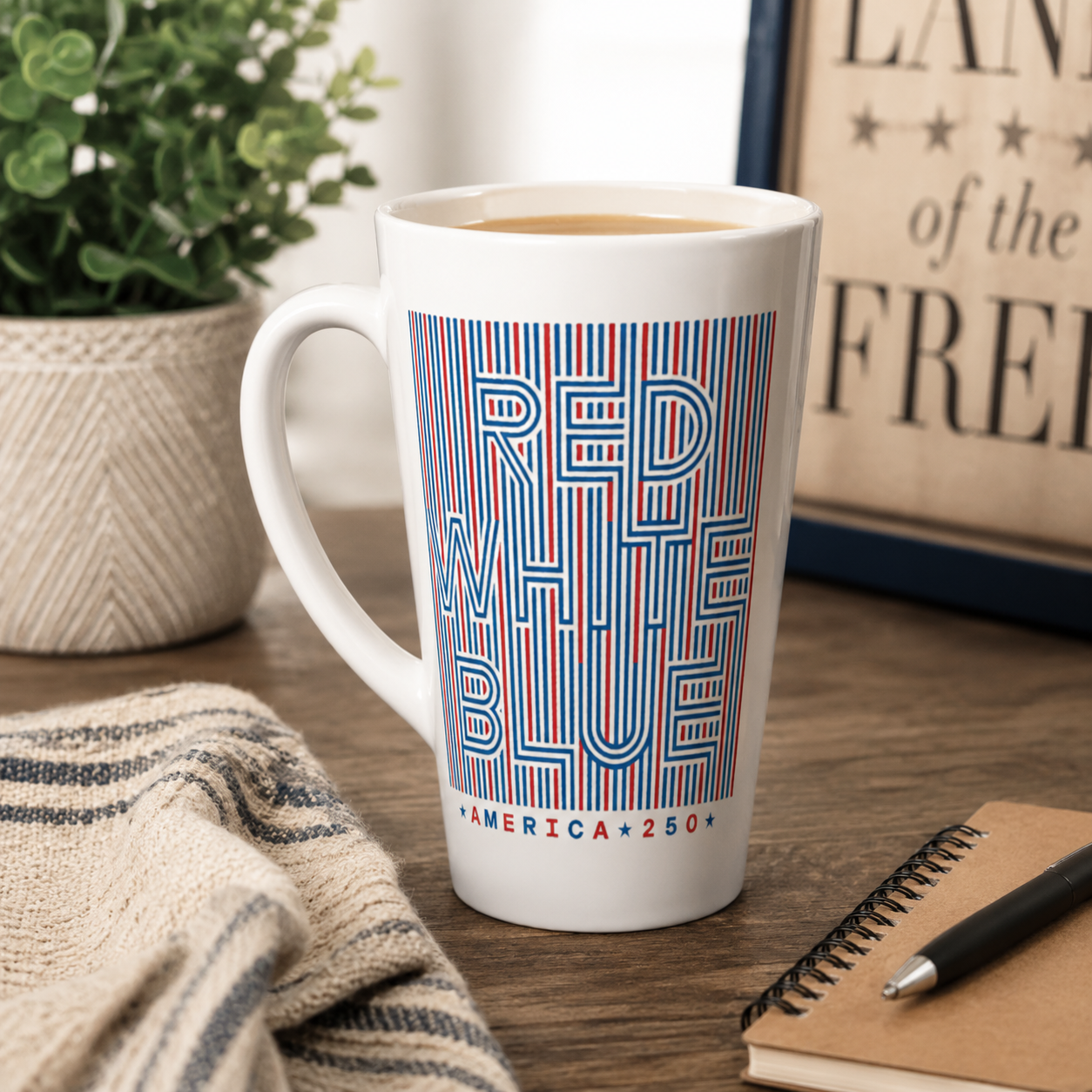 A250 Stripes 17oz Latte America 250™ Mug