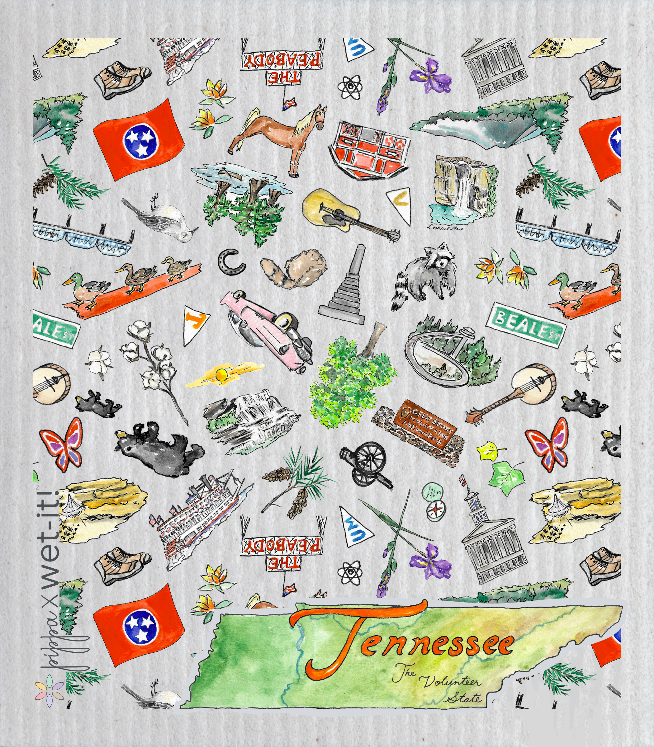 Pippa Tennessee Wet-it Swedish Dishcloth