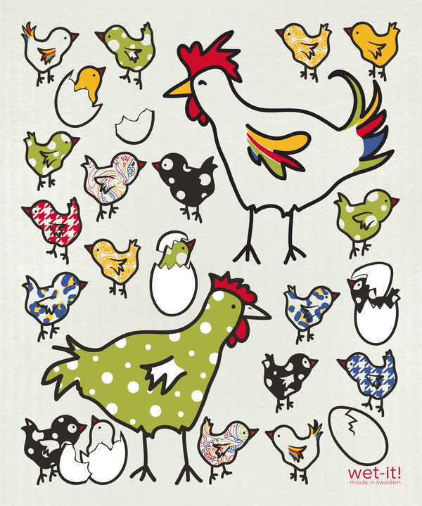 Swedish Cloth with the Chicken Coop design