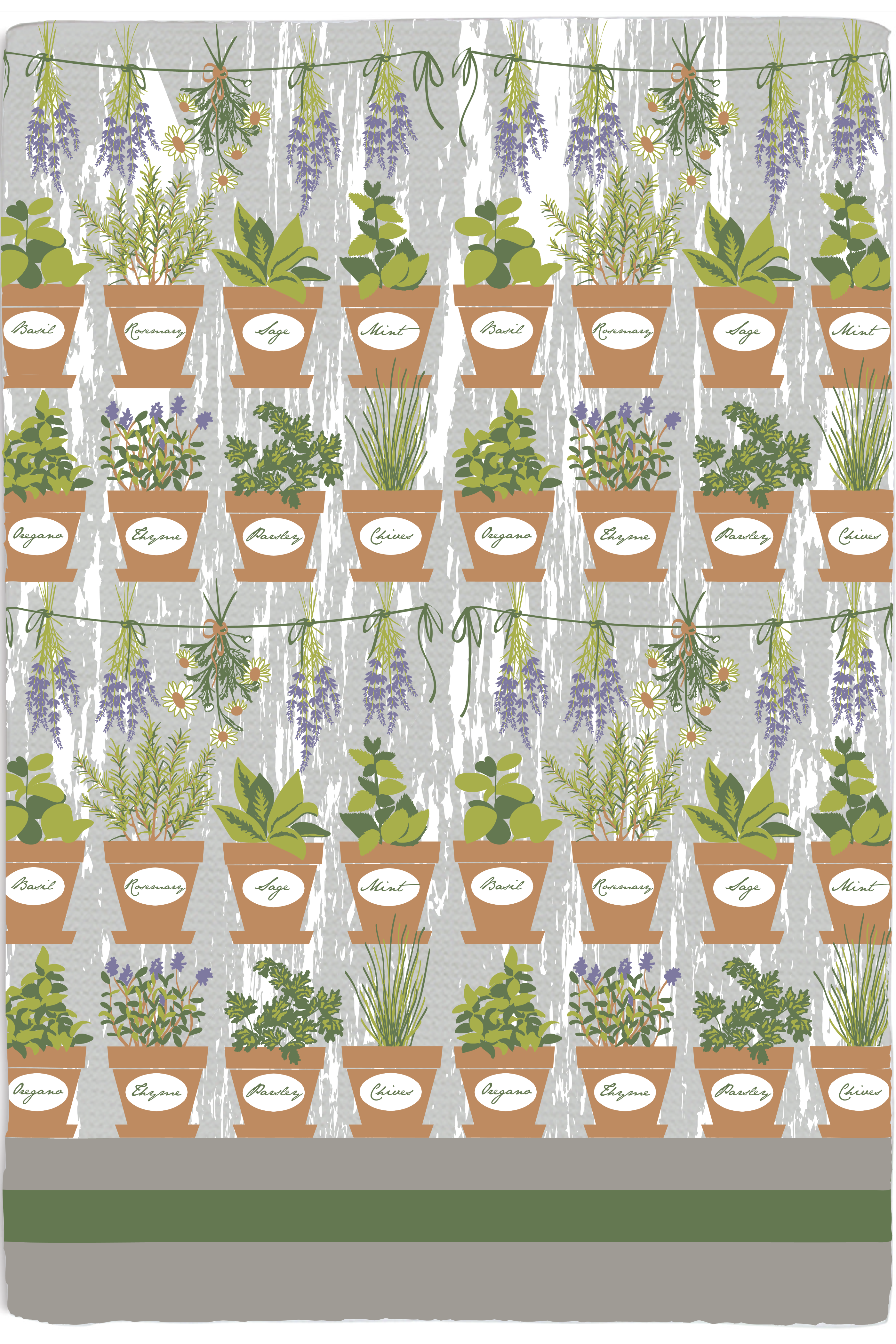 Herb Garden Tea Towel