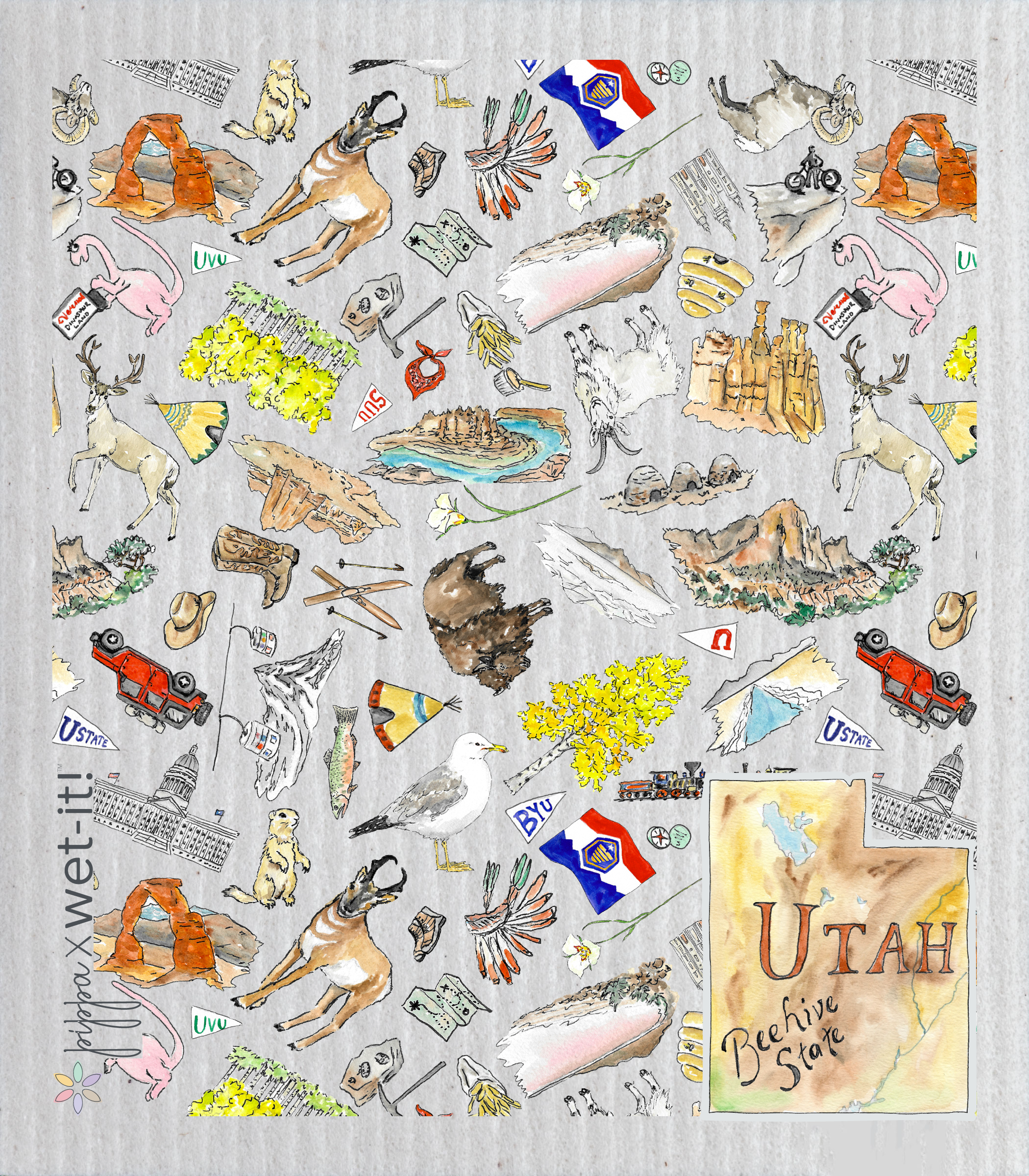 Pippa Utah Wet-it Swedish Dishcloth