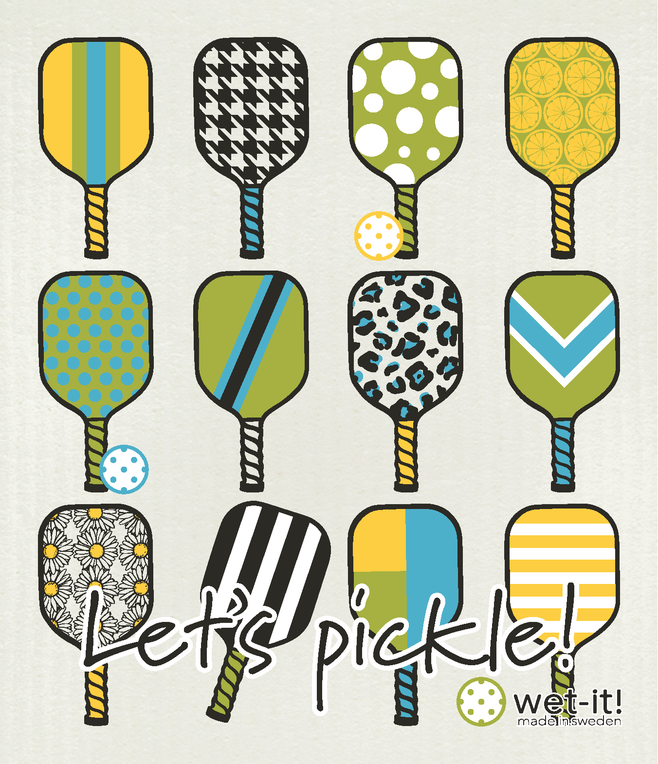 Swedish Cloth with Pickle Paddle Fun design