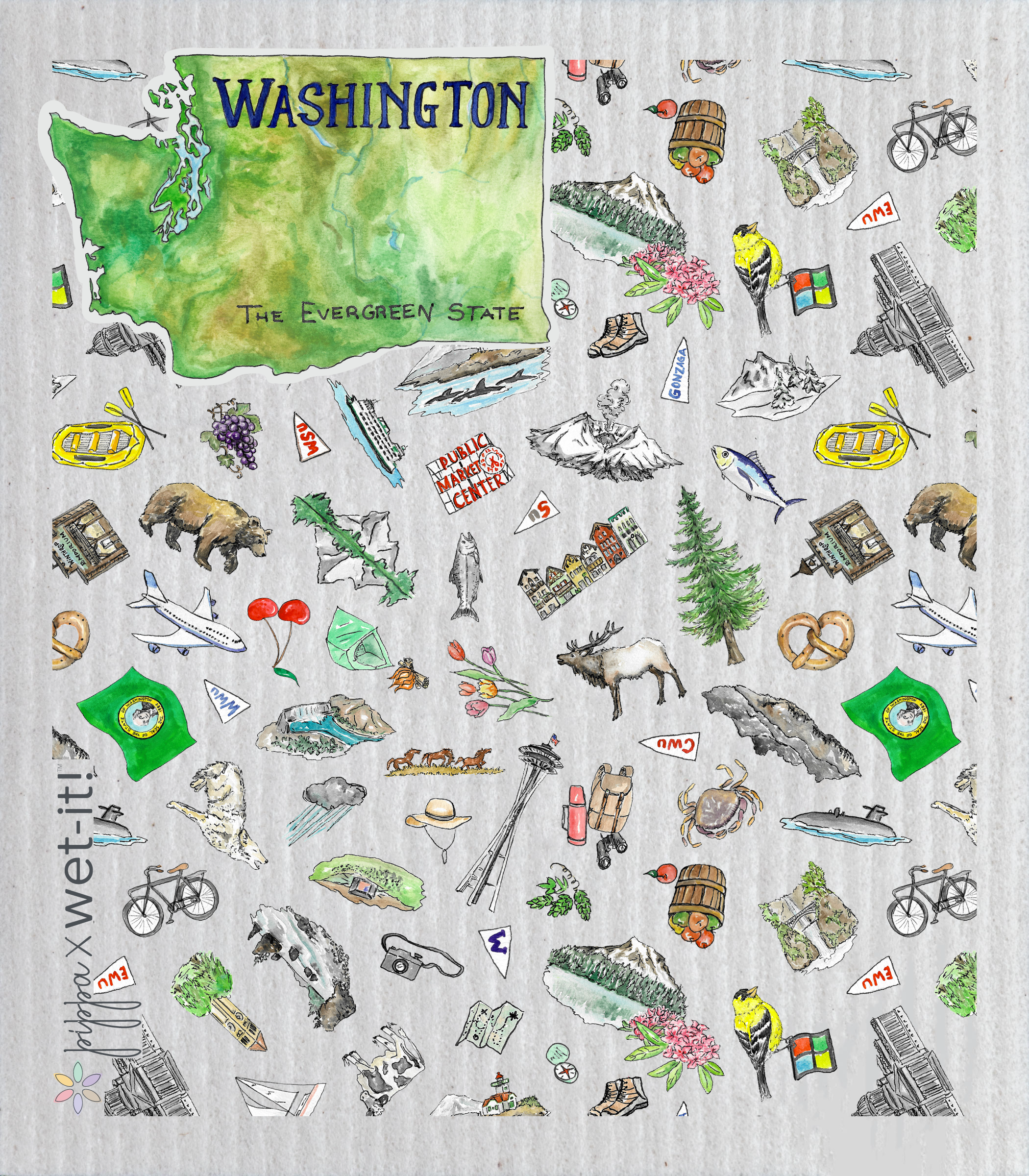 Pippa Washington Wet-it Swedish Dishcloth