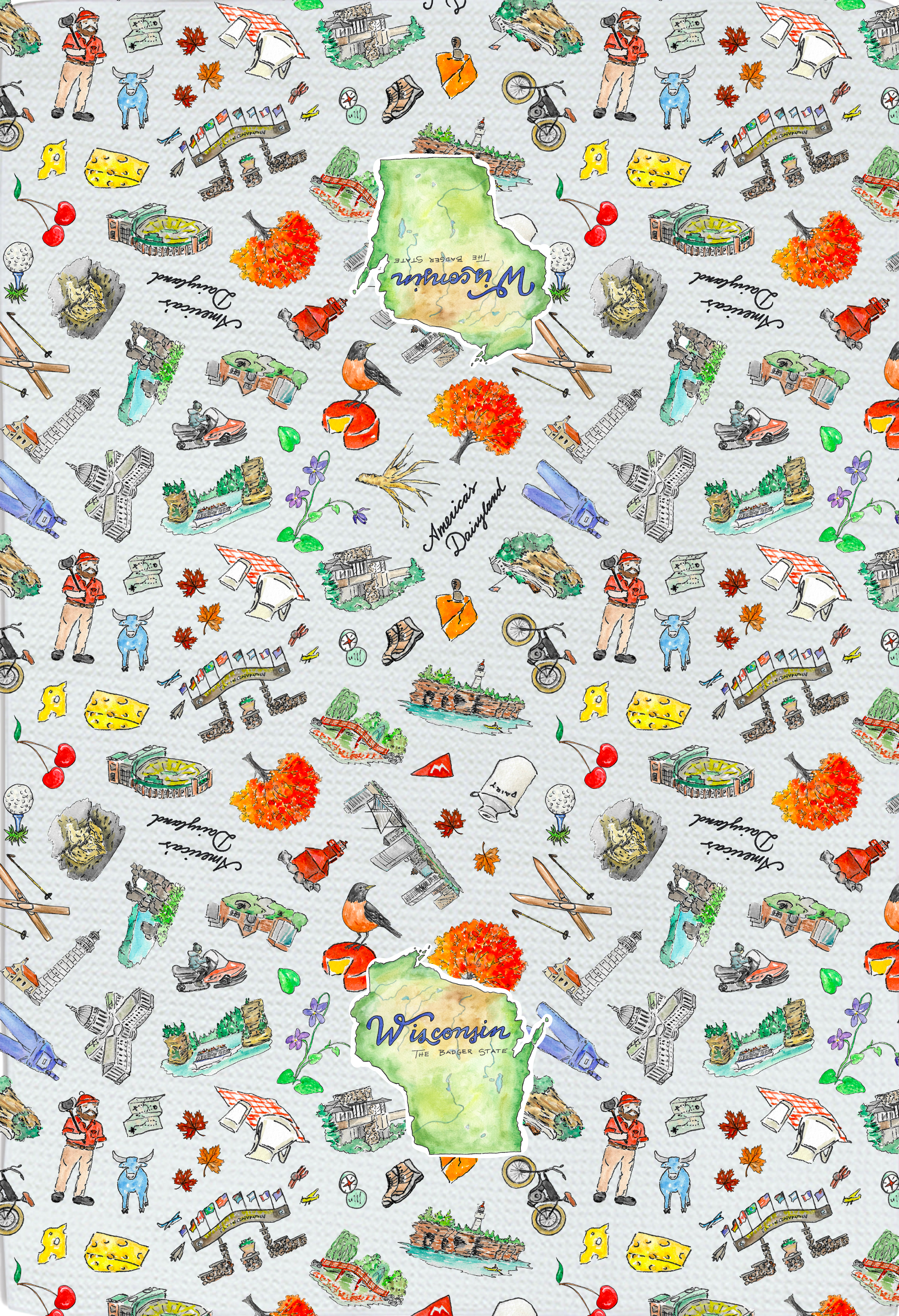 Pippa Wisconsin tea towel