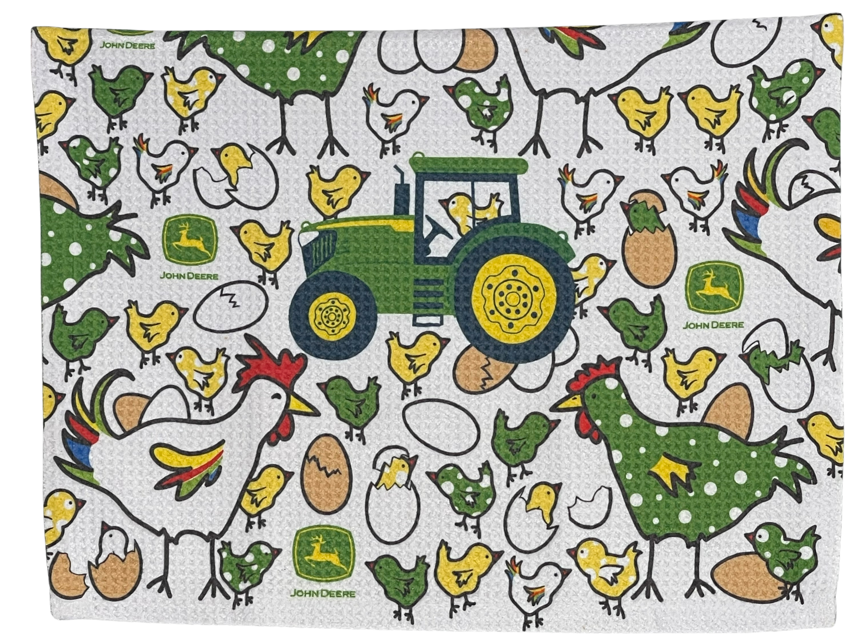 John Deere chicken coop towel