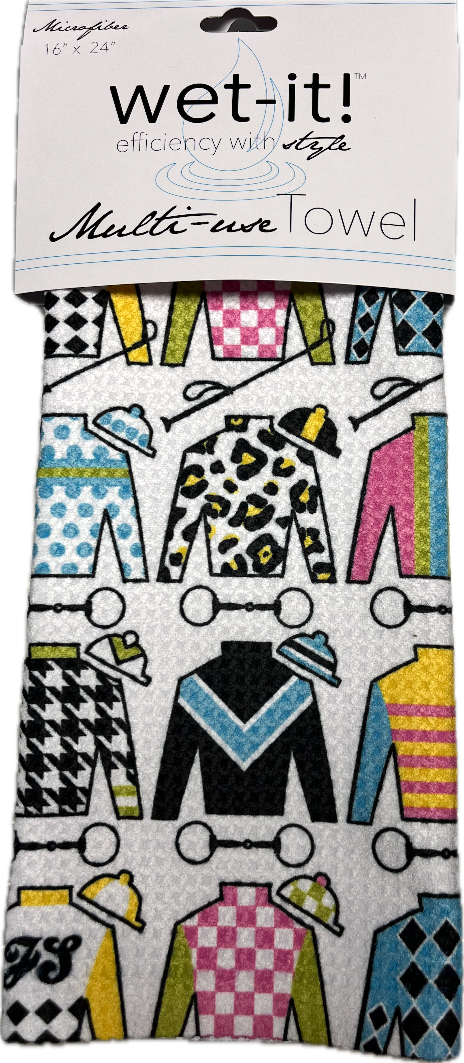 Microfiber Tea Towel with Jockey Silks design