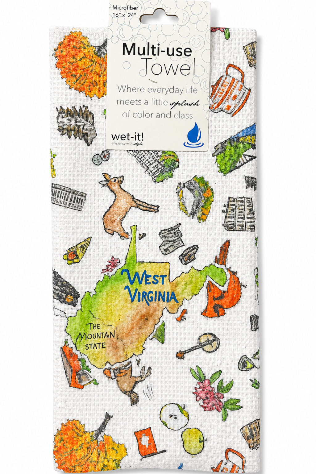 Pippa West Virginia tea towel
