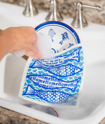 swedish dish cloth with water is my home design
