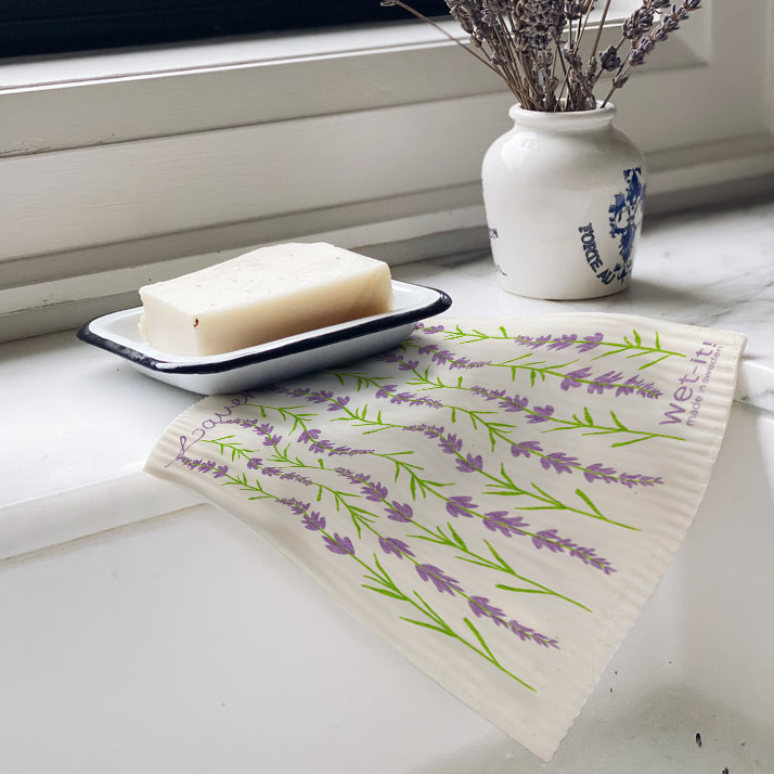 sponge cloth with lavender
