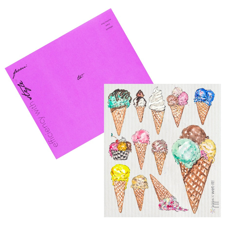 plenty of ice cream greeting set