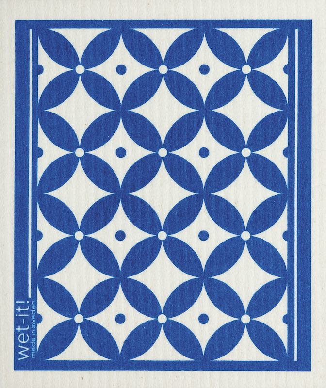 classic blue swedish sponge cloth