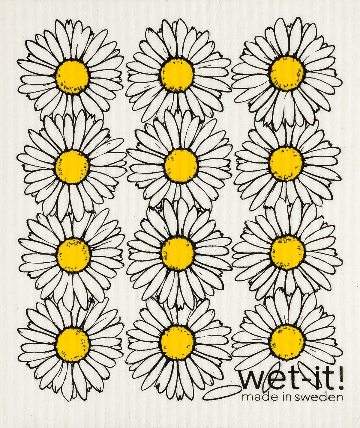 Daisies swedish Sponge cloth