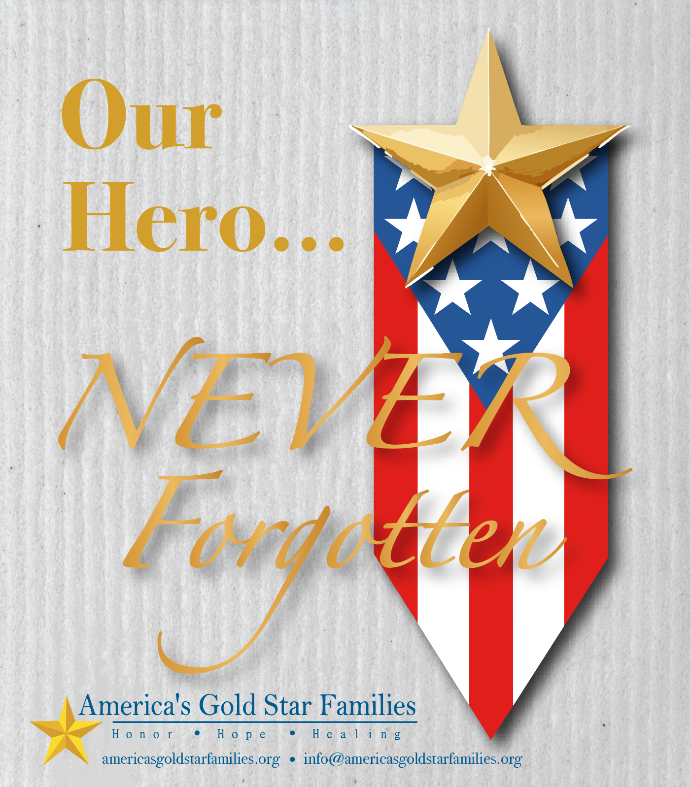Contribute a SPECIAL MESSAGE Wet-it Cloth to a Gold Star Family