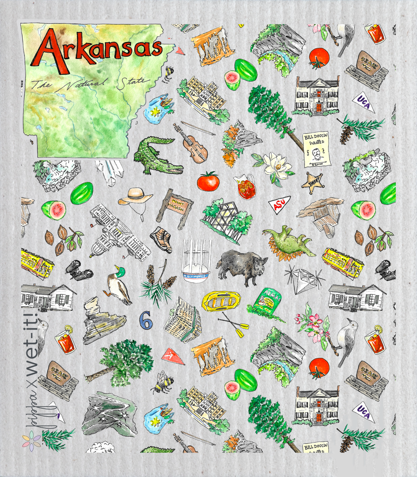 Pippa Arkansas Wet-it Swedish Dishcloth