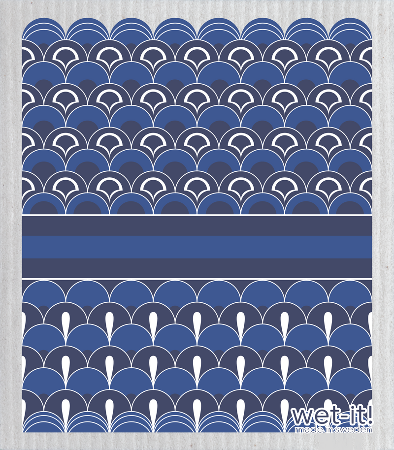 Swedish Cloth with Arch Blue Design