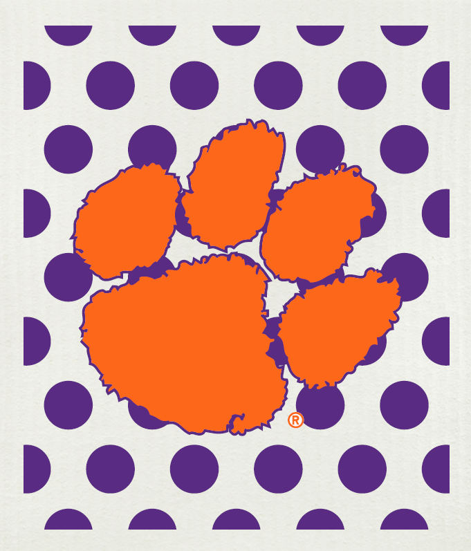 Swedish Cloth with Clemson University design #2