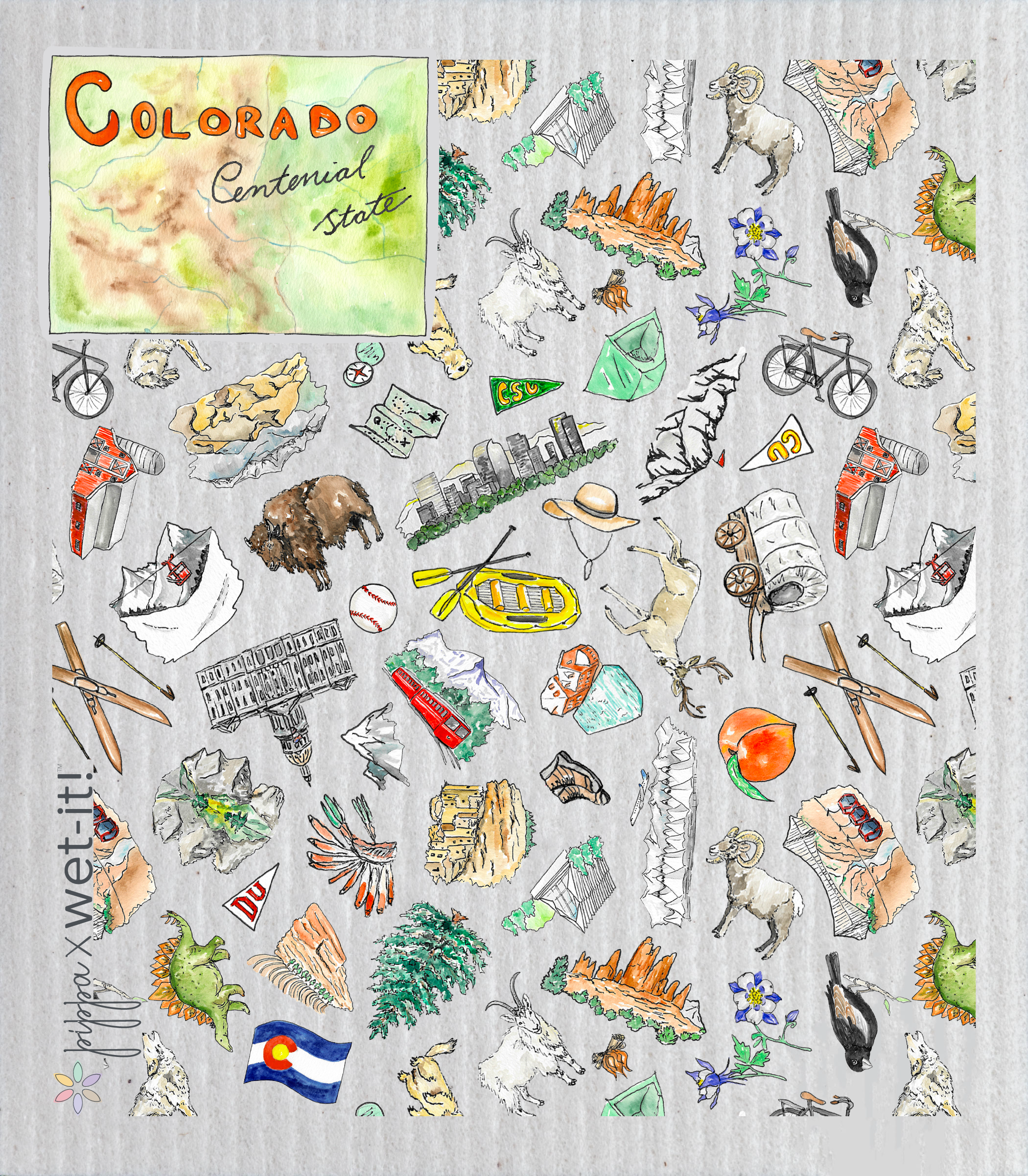 Pippa Colorado Wet-it Swedish Dishcloth