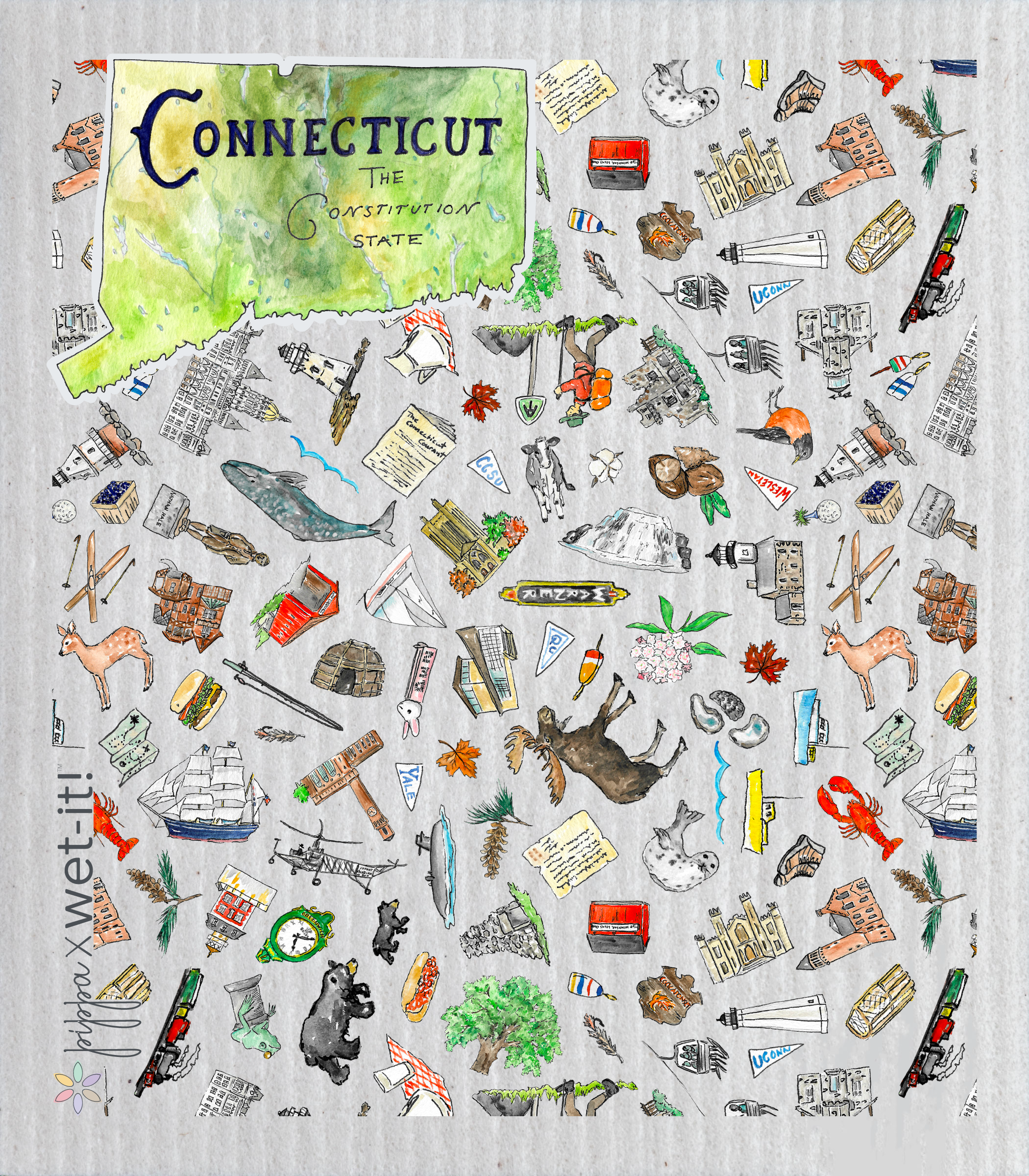 Pippa Connecticut Wet-it Swedish Dishcloth